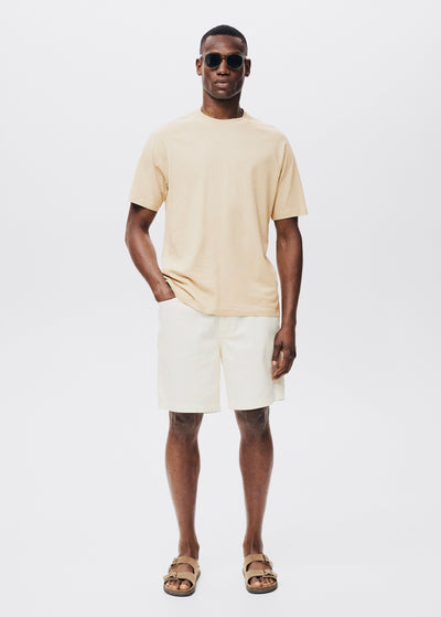 T-Shirt Coton Lin Relaxed-Fit Mango