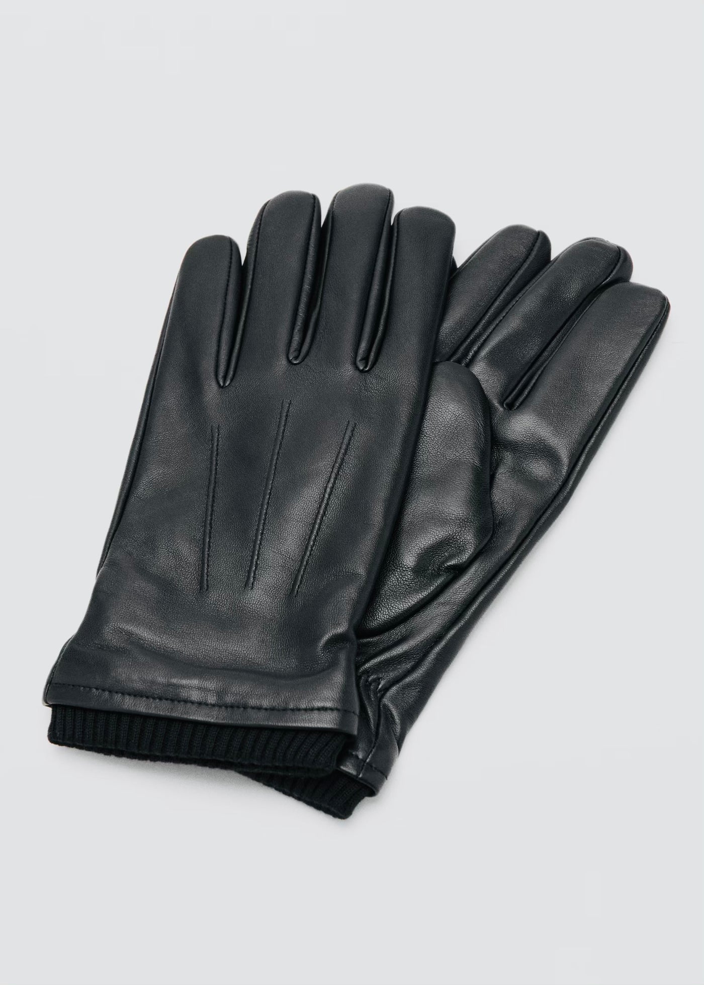gants 100 % simili-cuir détail froncé
