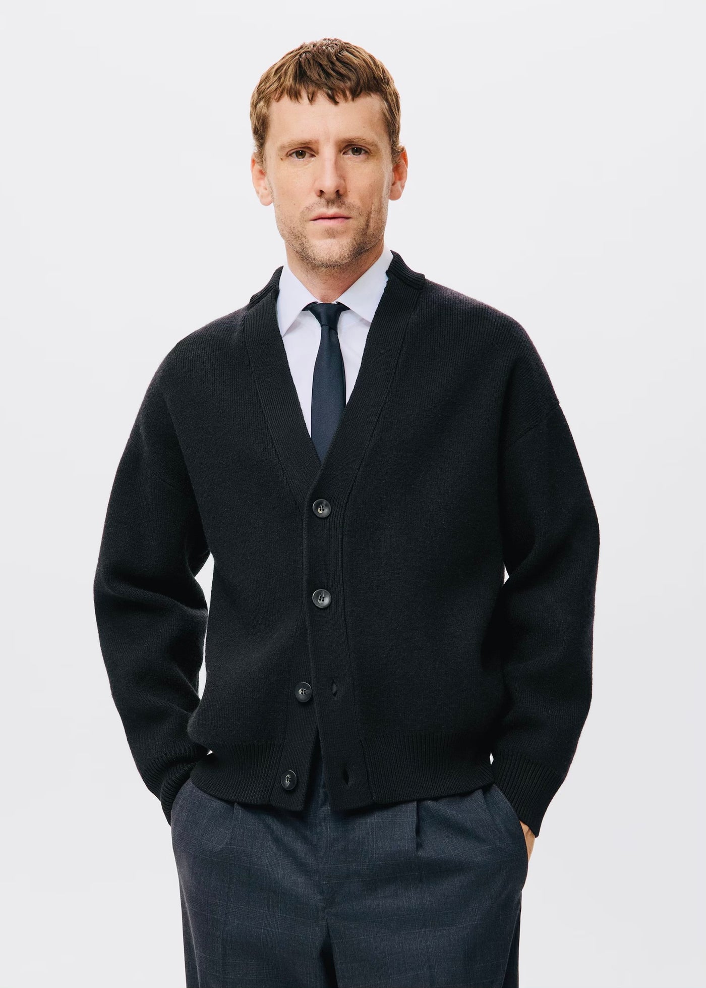 Cardigan maille relaxed-fit