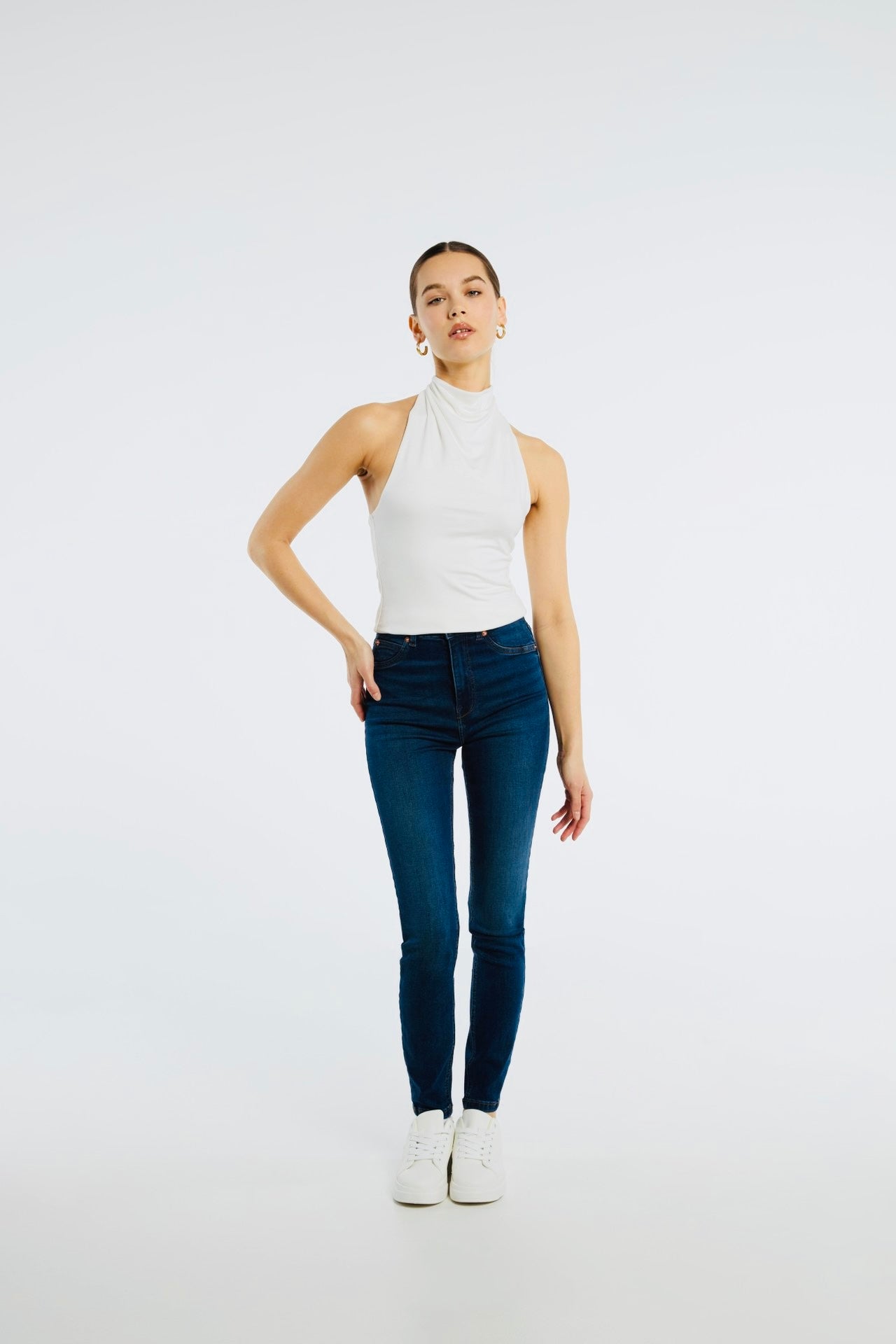 Jeans Skinny Taille Haute