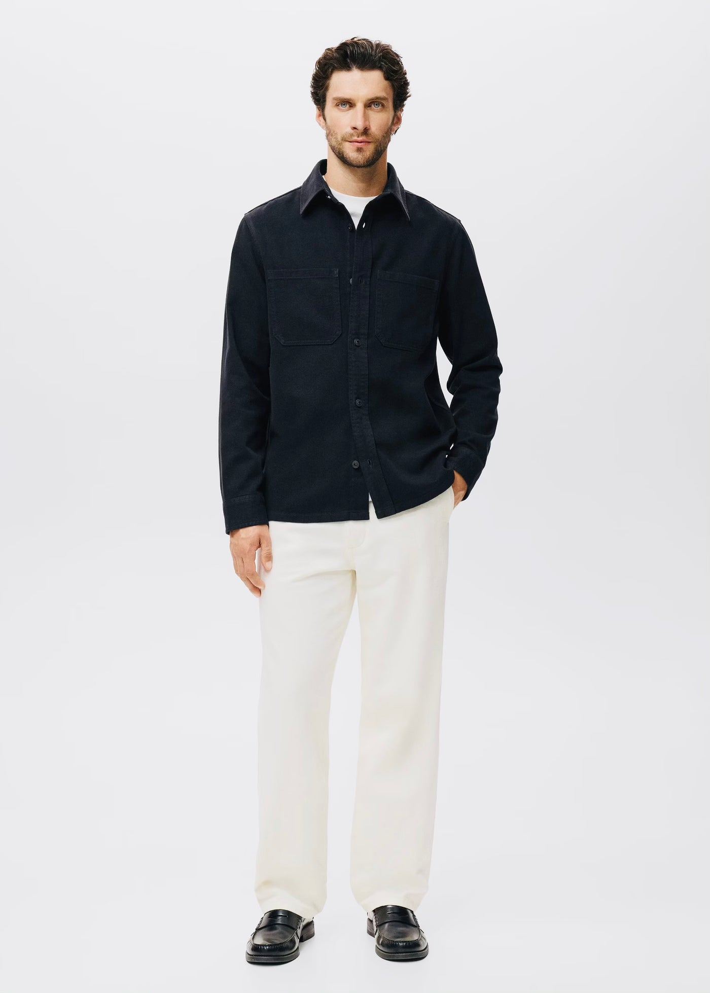 Surchemise en jean à poches