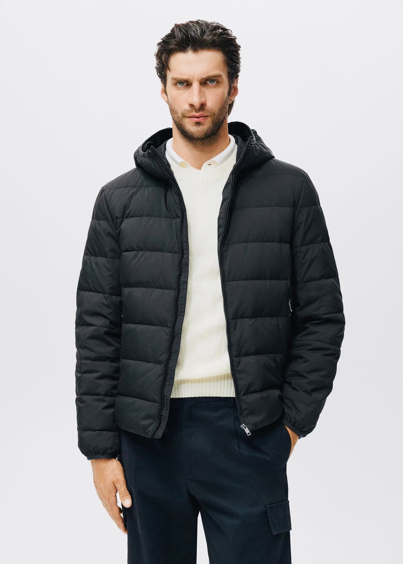 Doudoune compacte en duvet et plumes