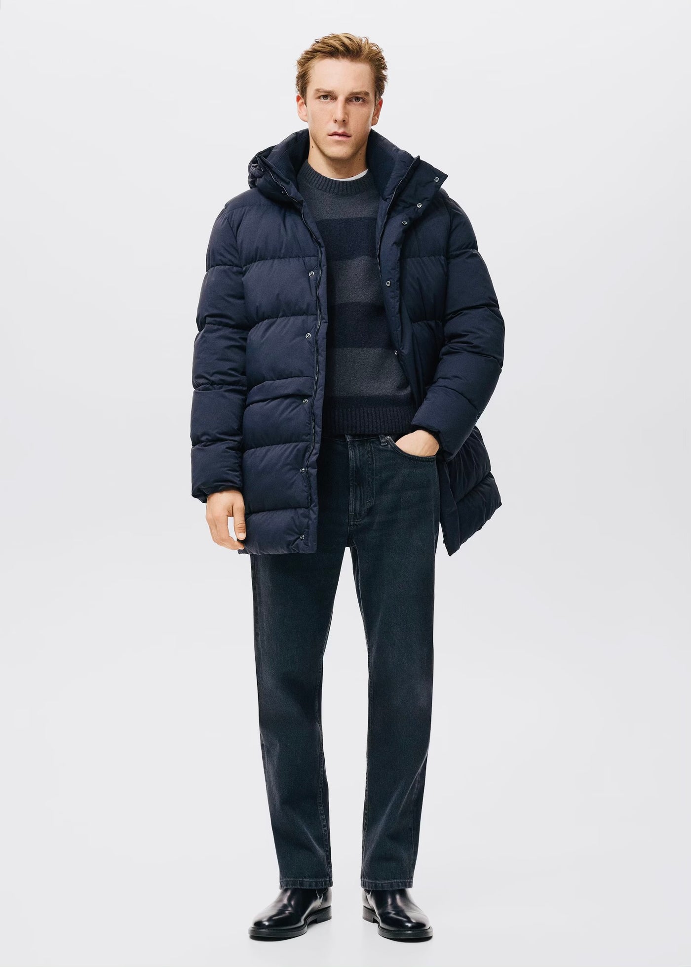 Anorak matelassé à capuche déperlant