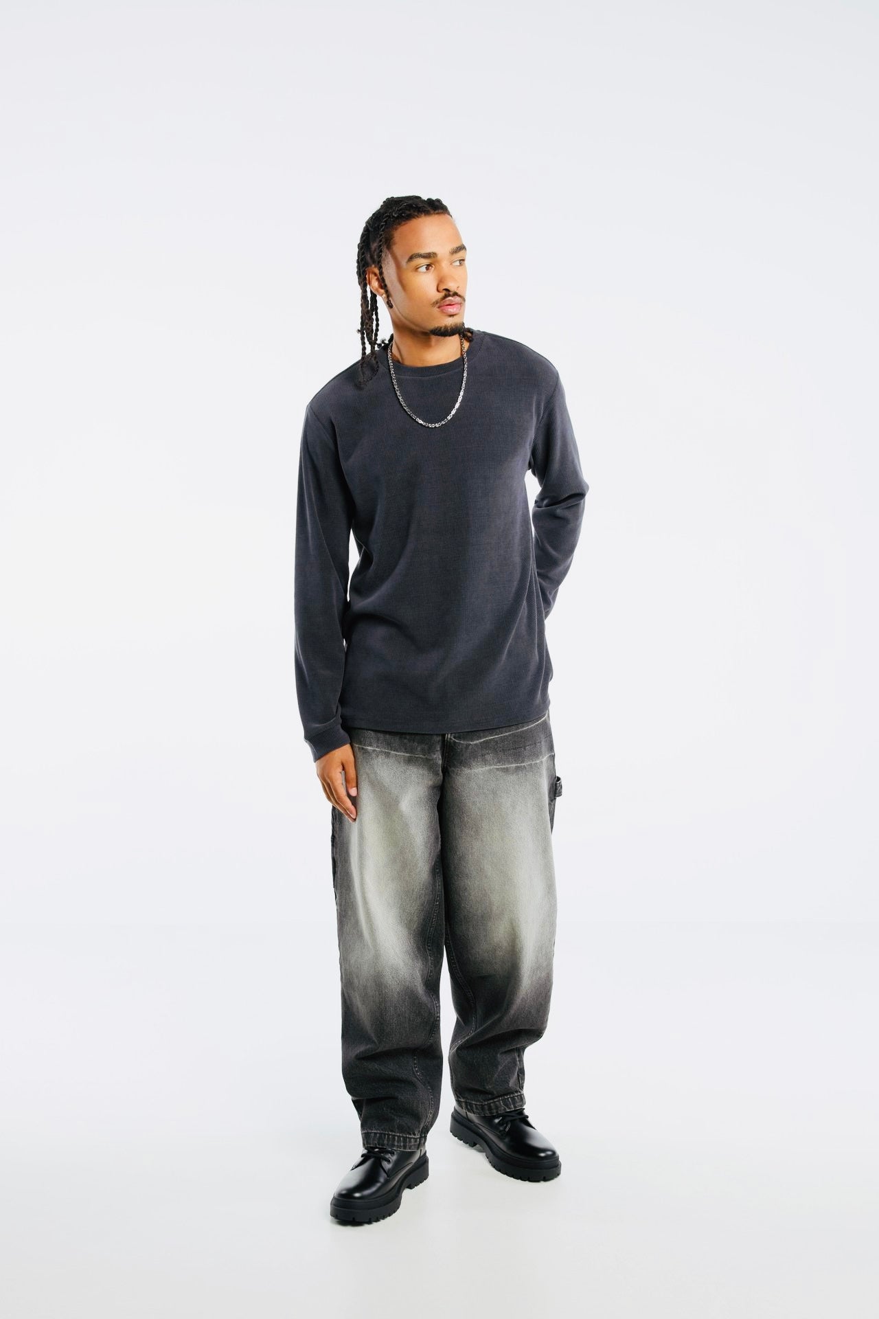 Chemise à Manches Longues avec Col Rond