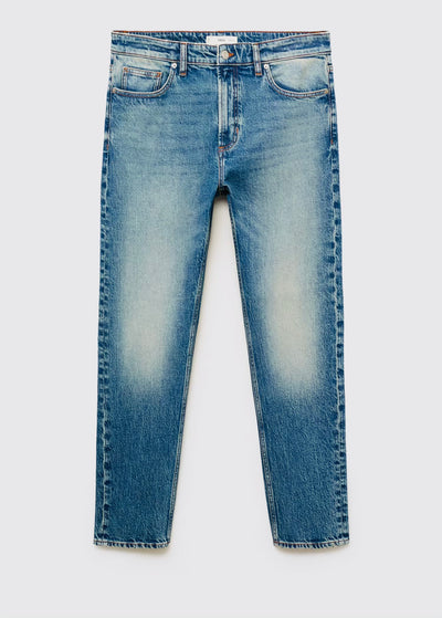 Jean Ben Cropped Tapered-Fit Mango