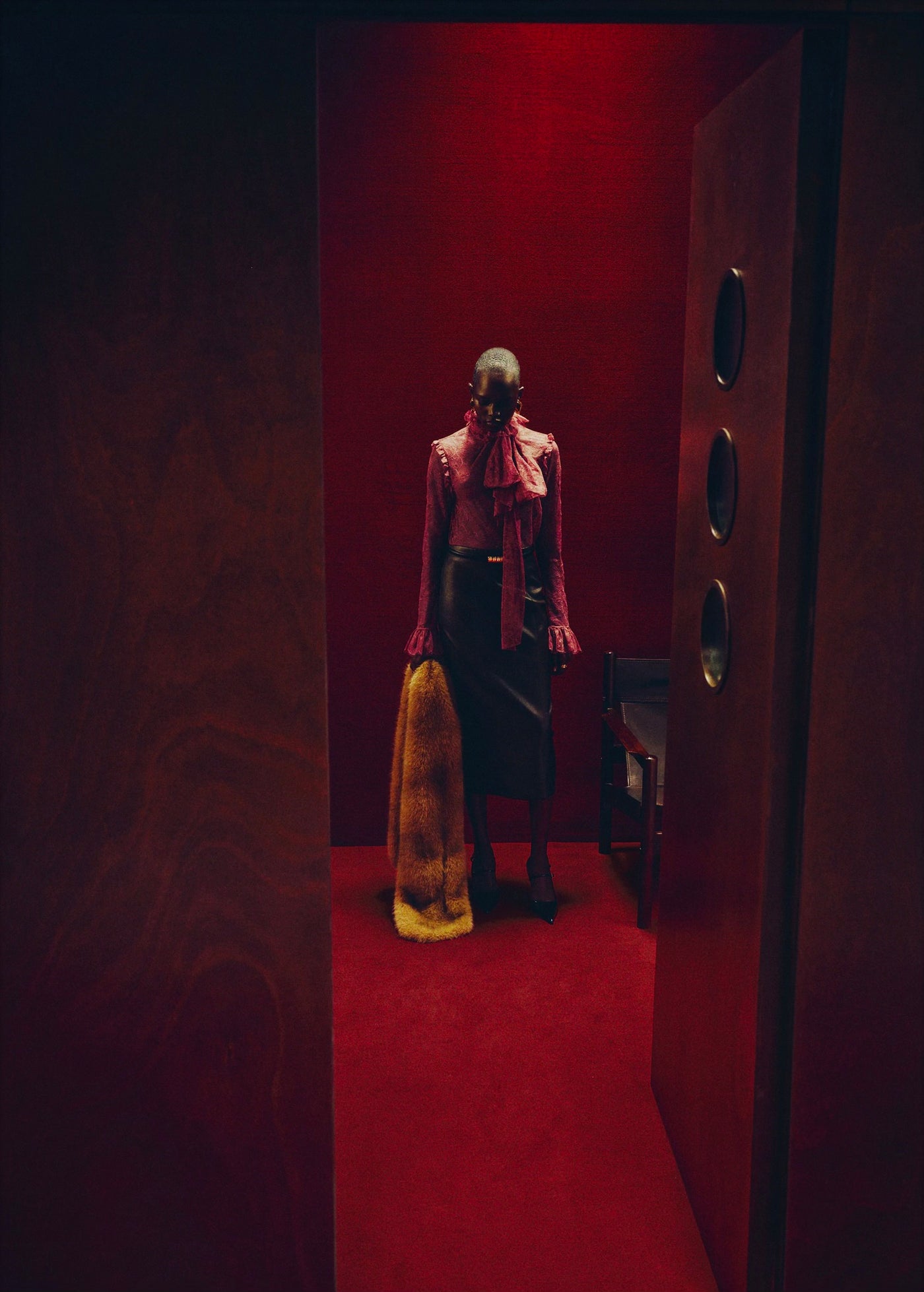 Blouse en Dentelle Col à Rabats