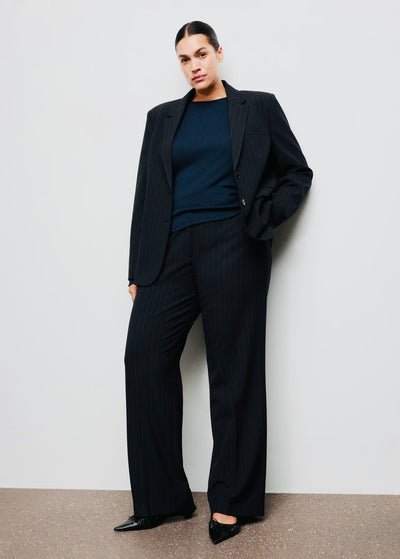 T-shirt Côtelé à Manches Longues