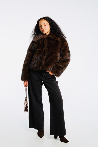 Veste en fausse fourrure