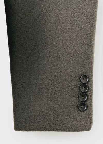 Manteau croisé en laine mélangée