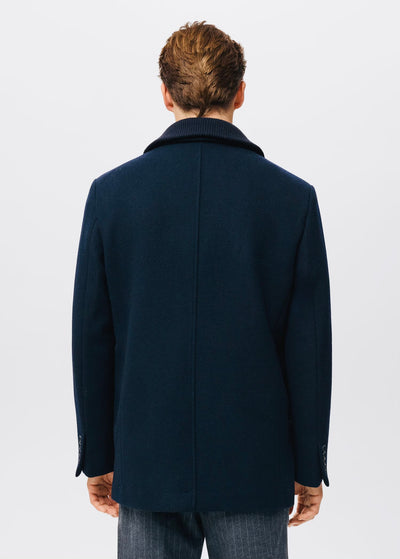Manteau croisé en laine mélangée