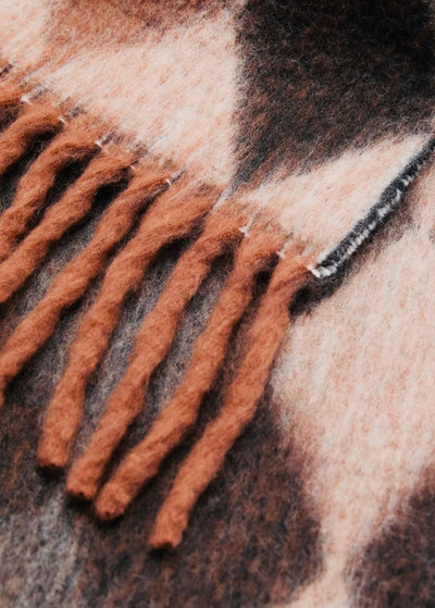 ÉCHARPE LOSANGES À BORDS FRANGÉS