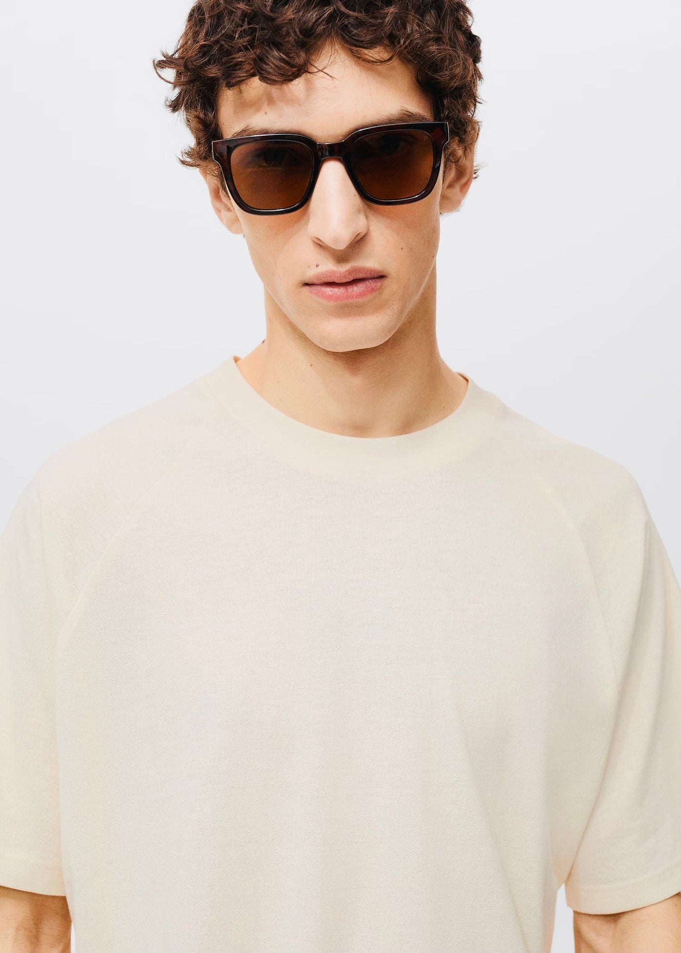 T-Shirt Coton Lin Relaxed-Fit Mango