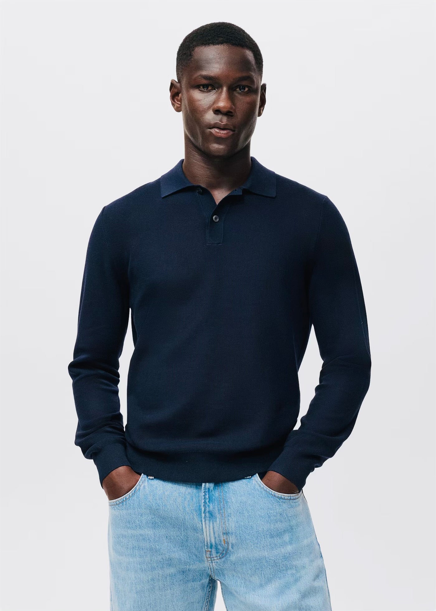 Pull over polo coton microstructure