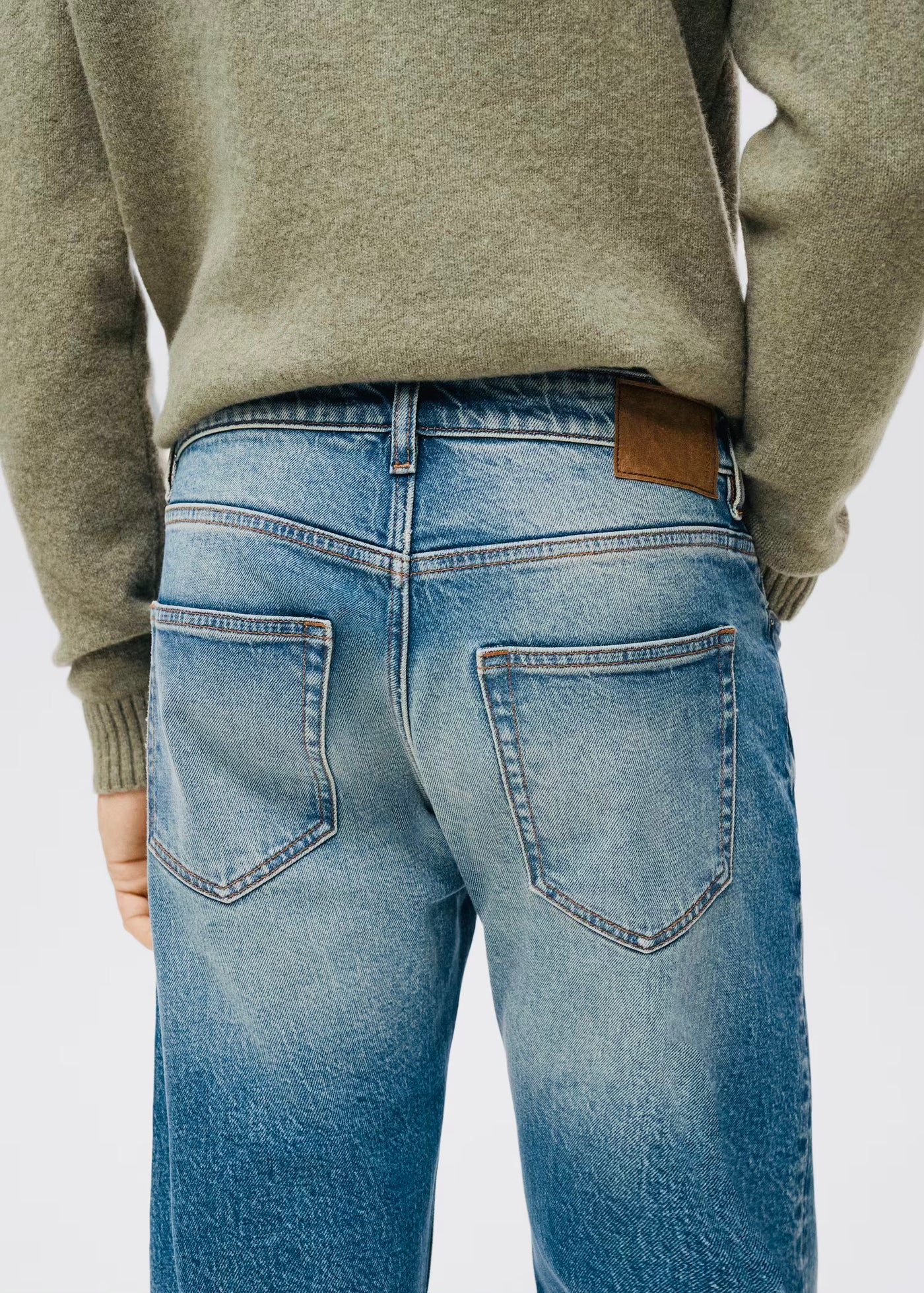 Jean Ben Cropped Tapered-Fit Mango