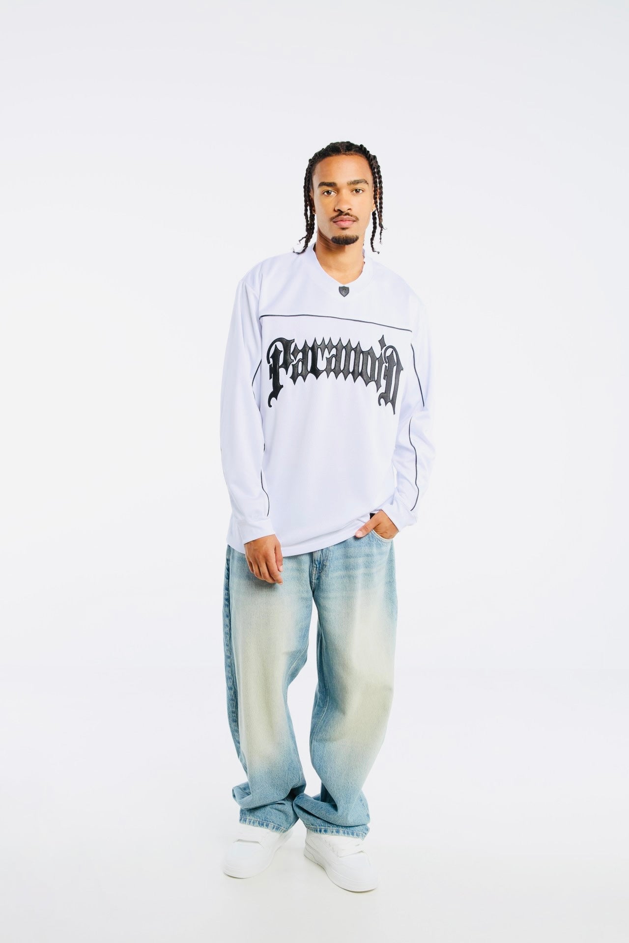 Chemise à Manches Longues avec Col en V