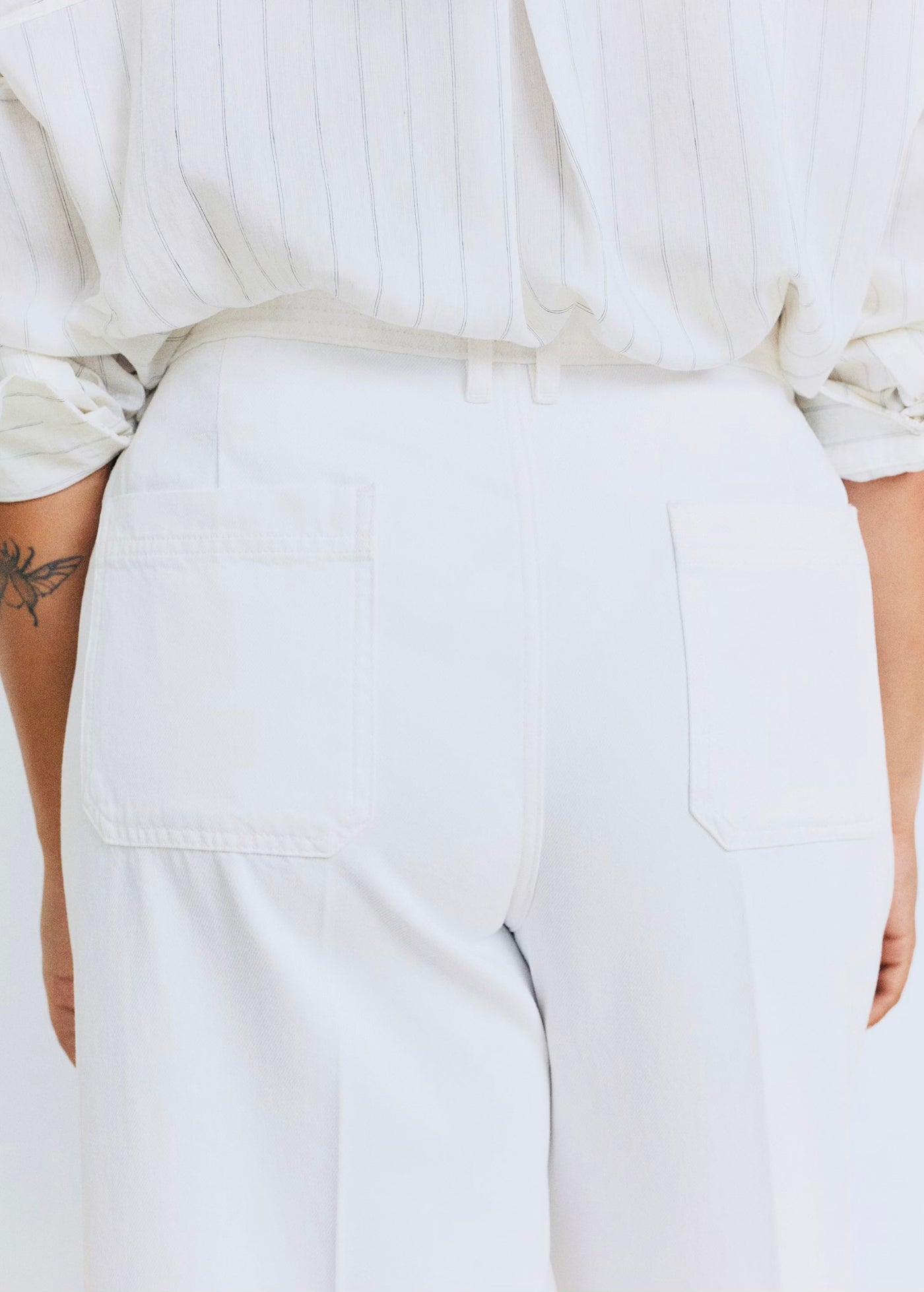 Jean Wideleg Poches Taille Haute