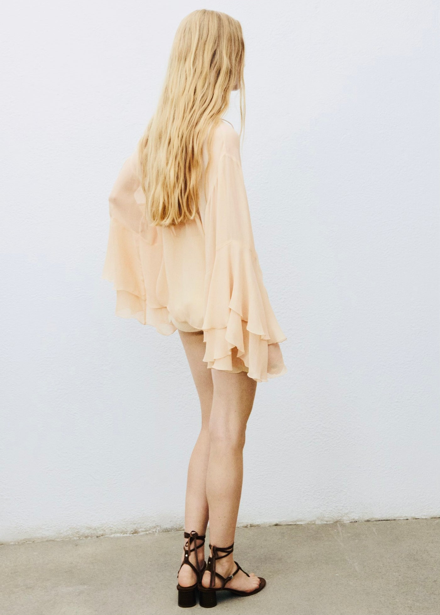 Blouse Volants Manches Cloche