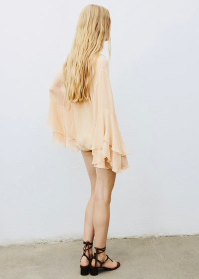 Blouse Volants Manches Cloche