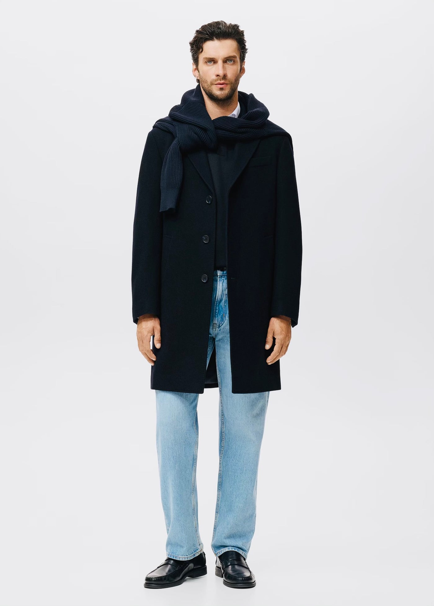 Manteau long en laine