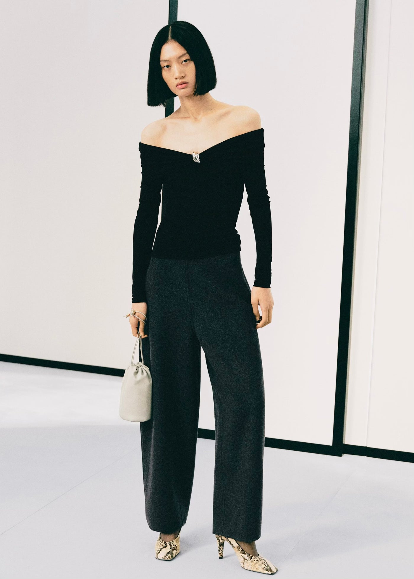 T-shirt Bustier à Détail Métallisé