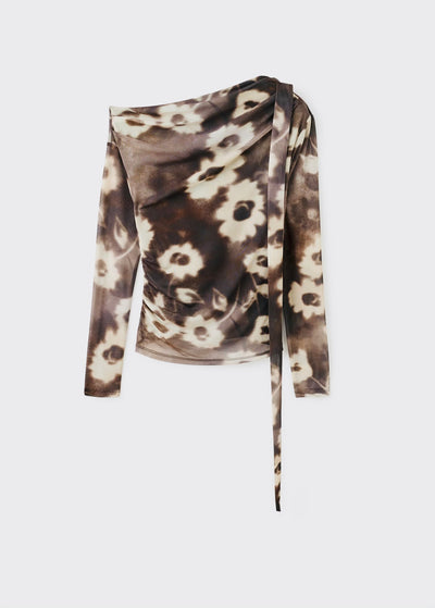 T-shirt Floral avec Foulard