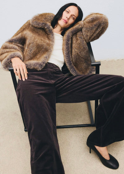 Jean Large en Velours Côtelé