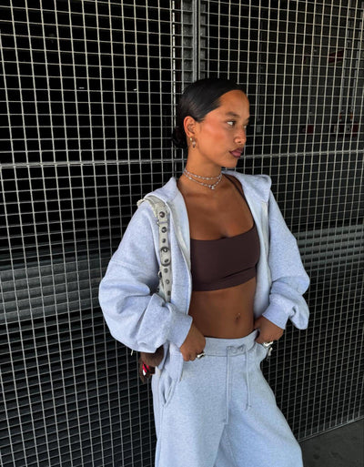 PANTALON EN MOLLETON COUPE BARREL À STOPPEURS