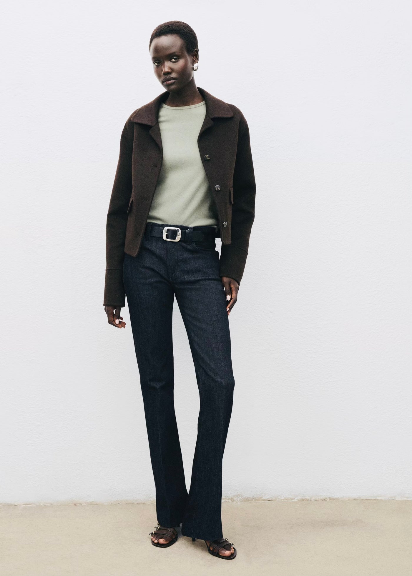 T-shirt Côtelé à Manches Longues