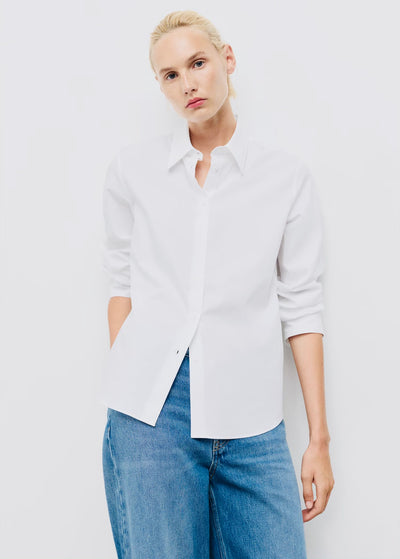 Chemise Droite Mélange Coton et Lyocell