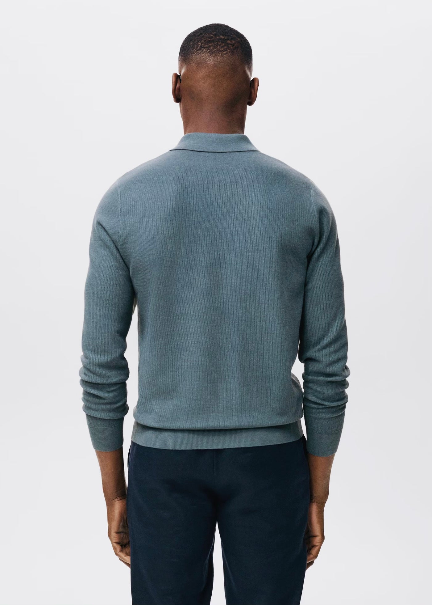 Pull over polo coton microstructure