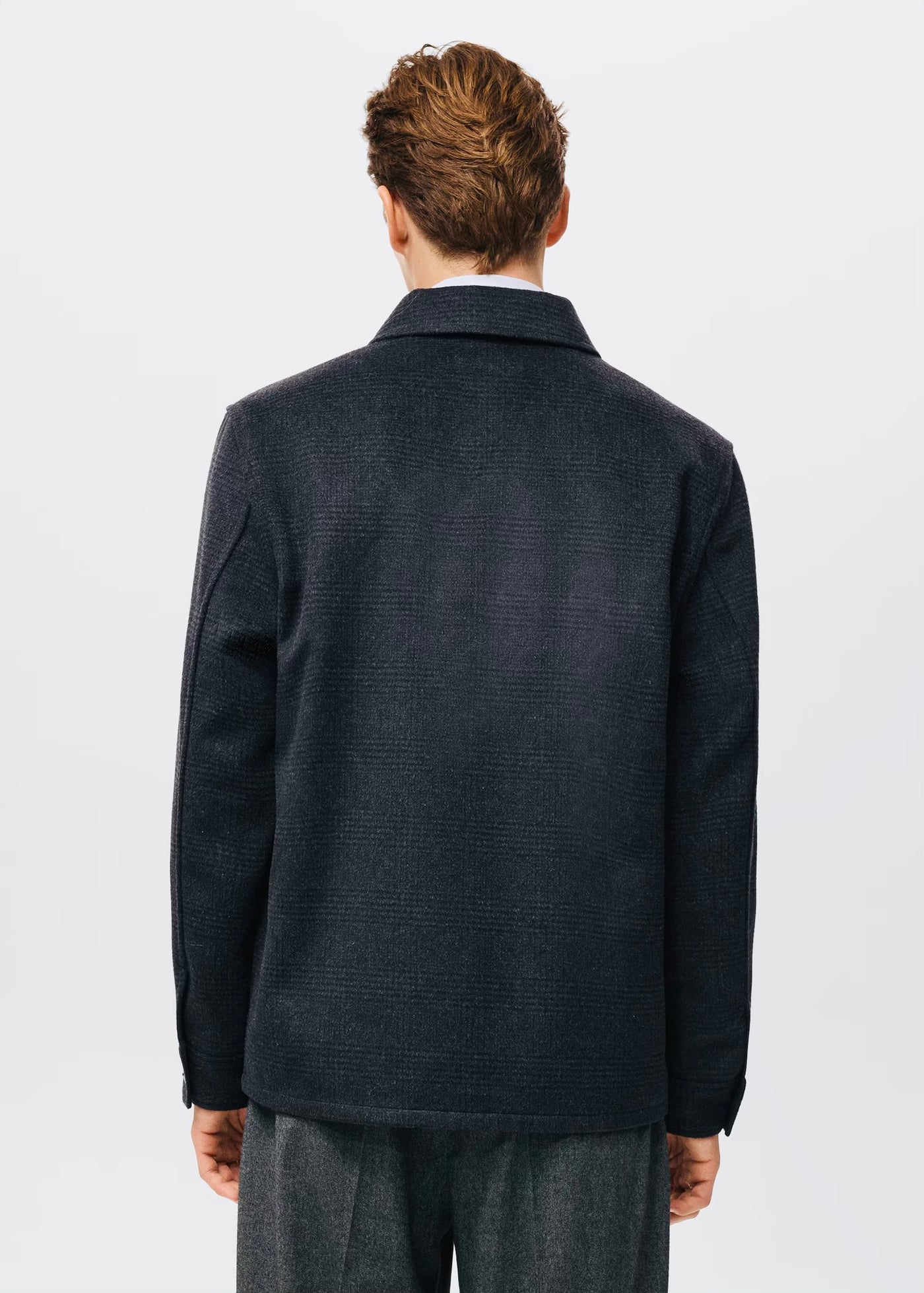 Veste laine mélangée à carreaux