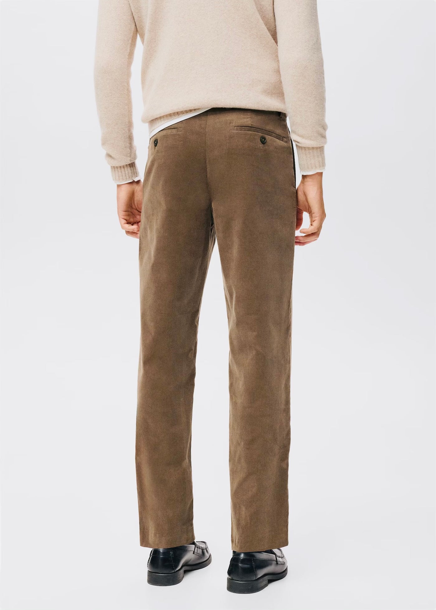 Pantalon Regular Fit Coton Velours Côtelé