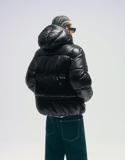 Blouson bouffant à capuche