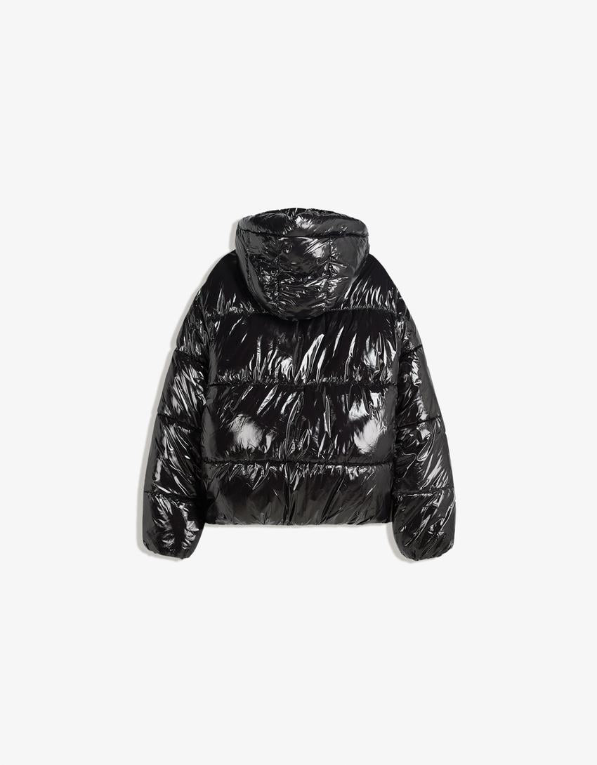 Blouson bouffant à capuche