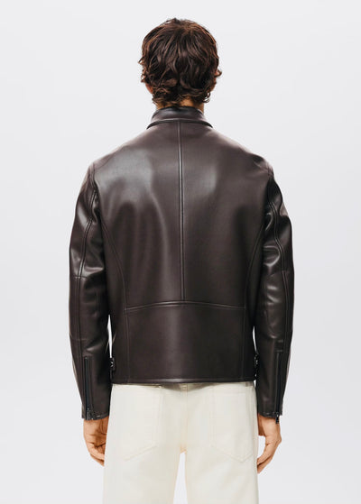 Blouson simili cuir à fermeture éclair