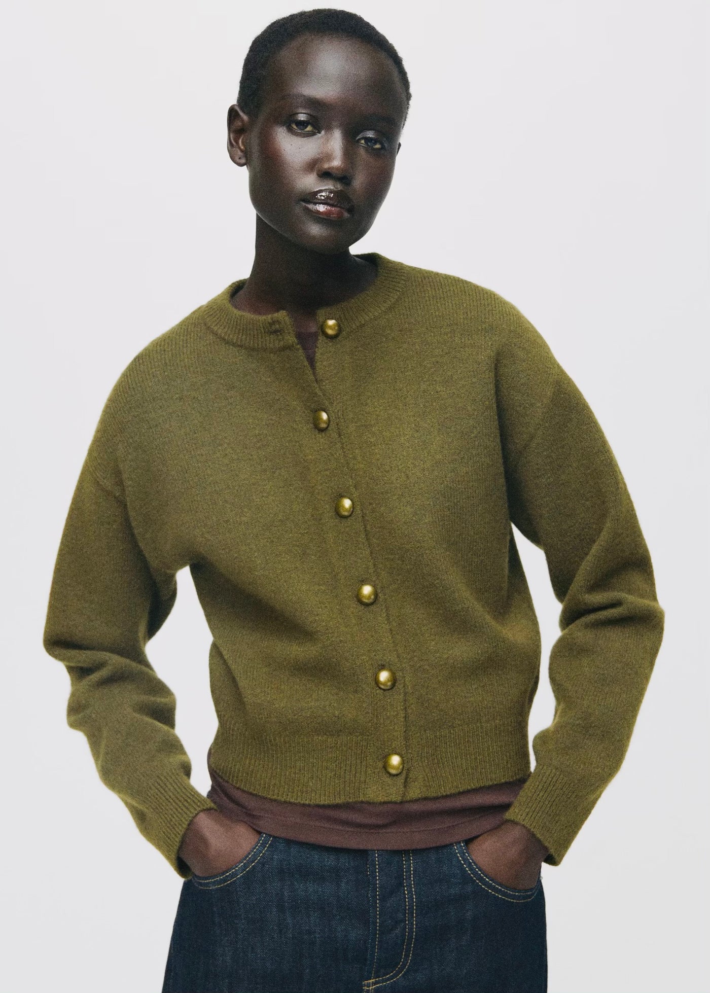 Cardigan en maille épaisse à boutons