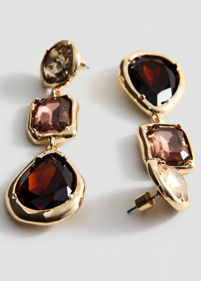 BOUCLES D’OREILLES PENDANTES COMBINÉES