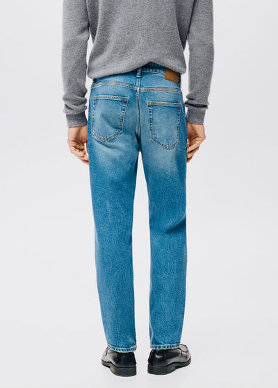 Jean Ben Cropped Tapered-Fit Mango