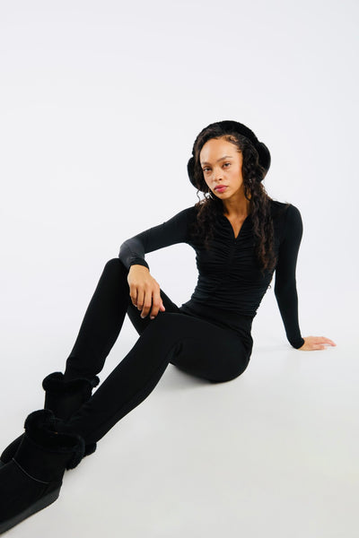 Manche longue avec fermeture éclair