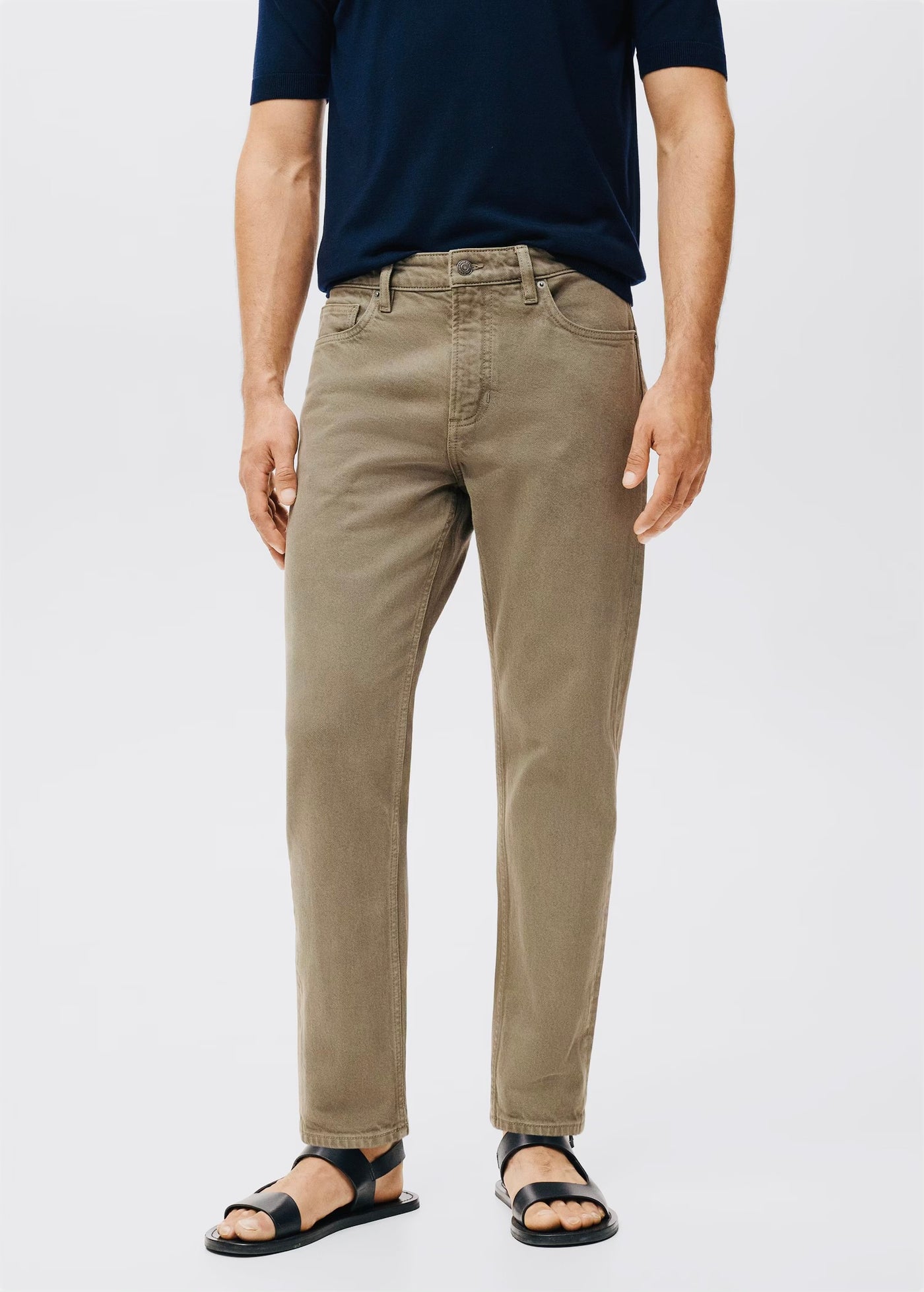 Jean Ben Cropped Tapered-Fit Mango