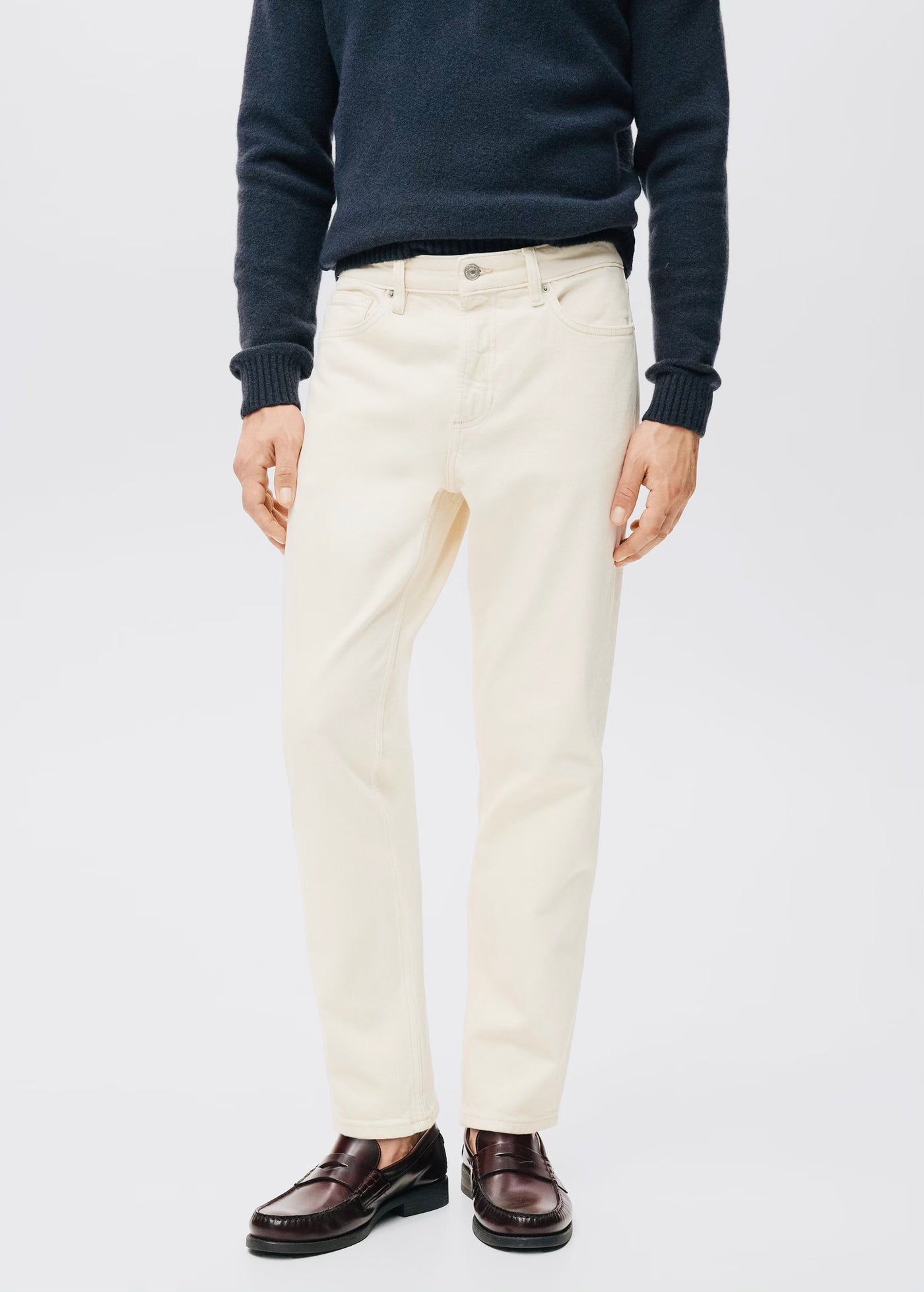 Jean Ben Cropped Tapered-Fit Mango