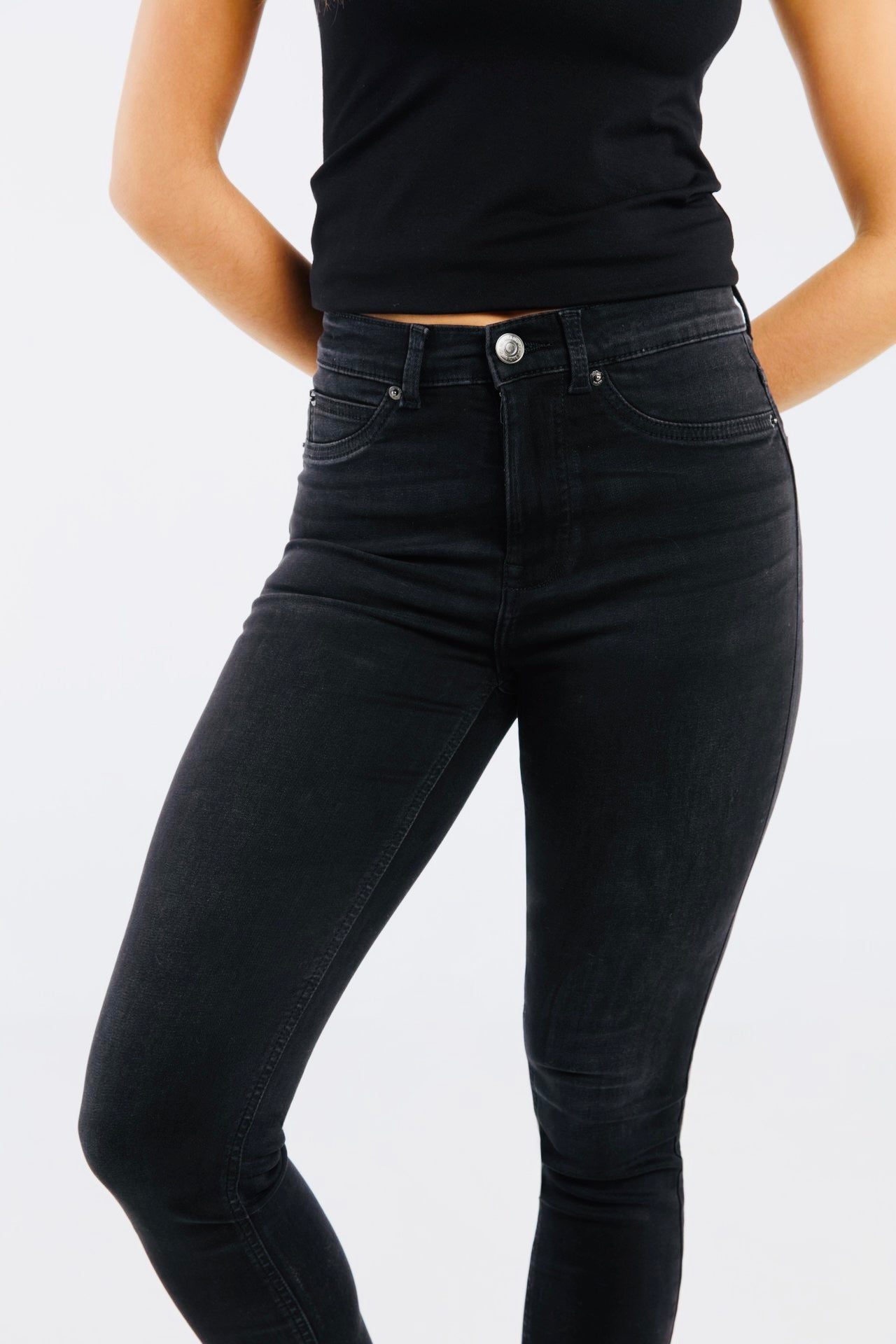 Jeans Skinny Taille Haute