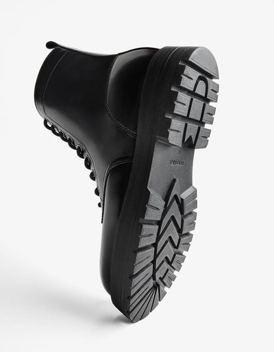 Bottines à Lacets à Semelle Crantée