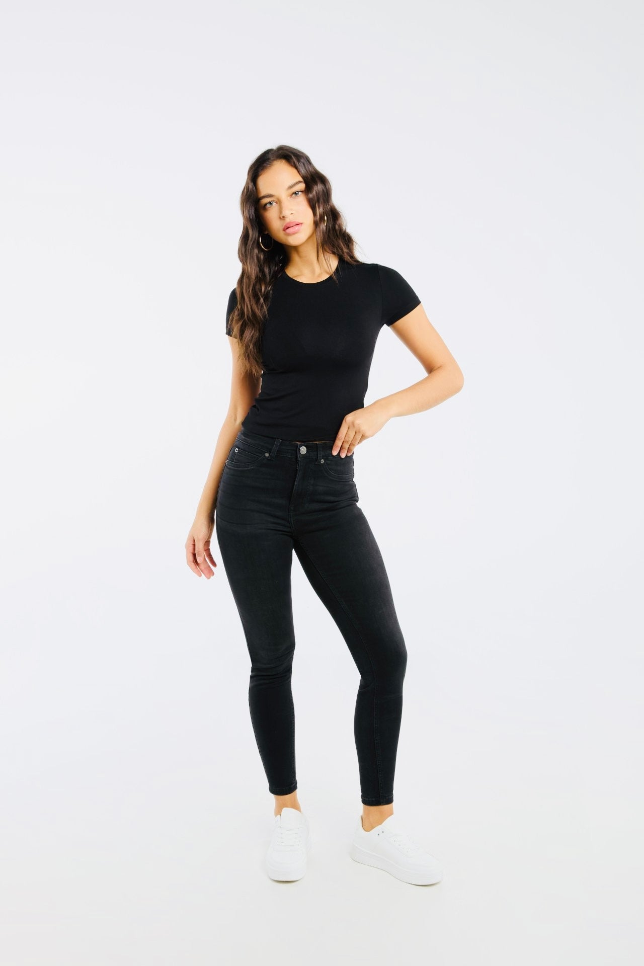 Jeans Skinny Taille Haute