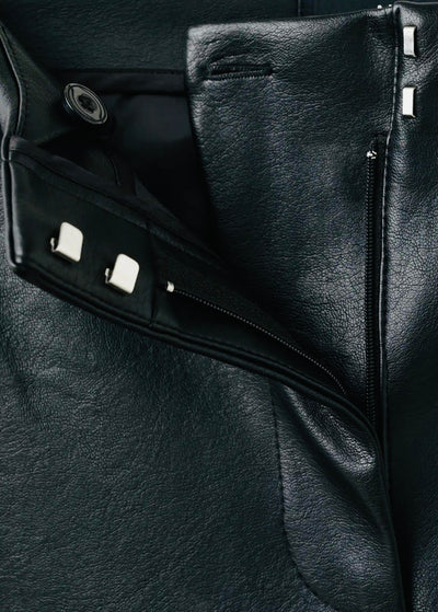 Pantalon Cuir Synthétique à Clous
