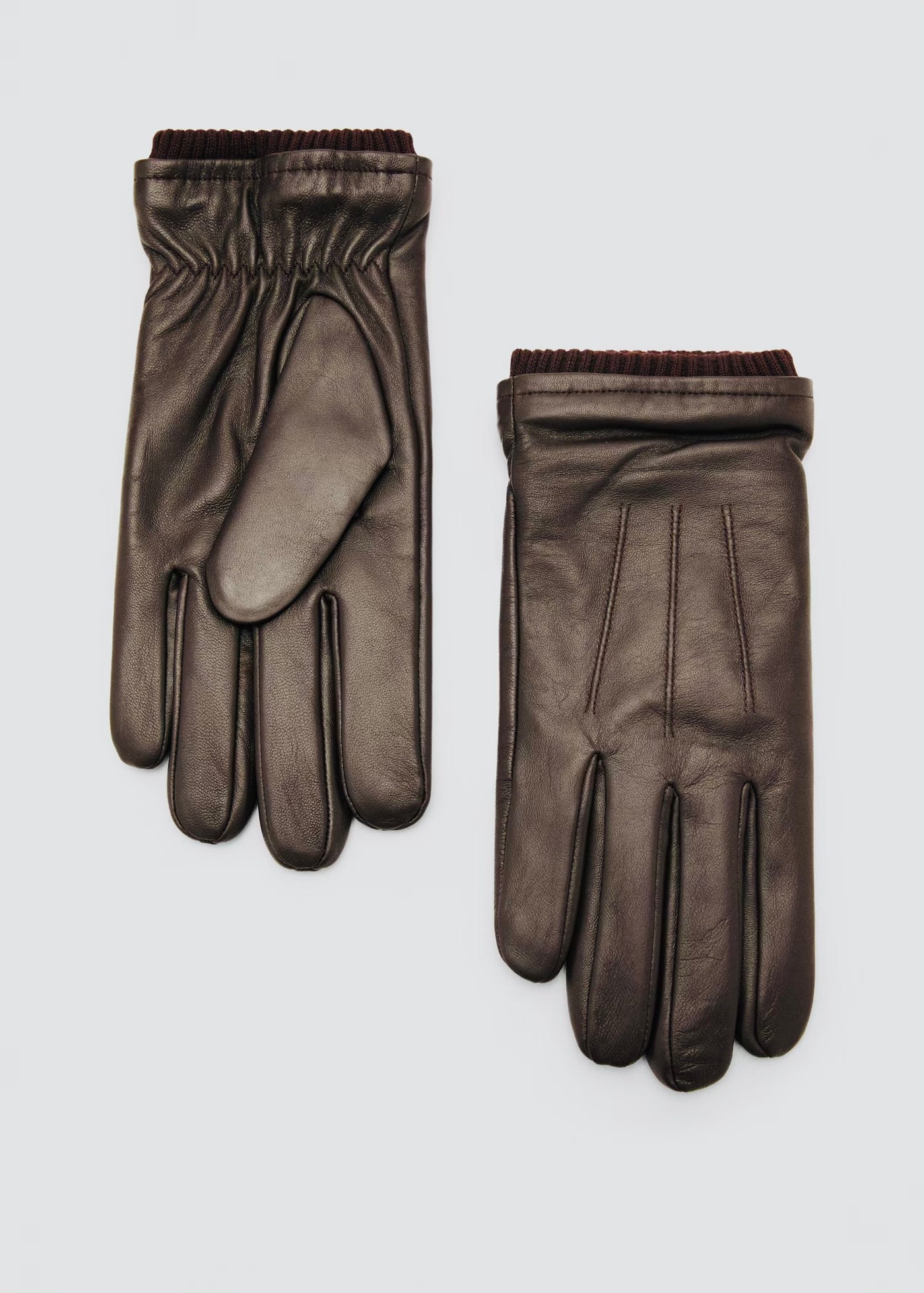 gants 100 % simili-cuir détail froncé