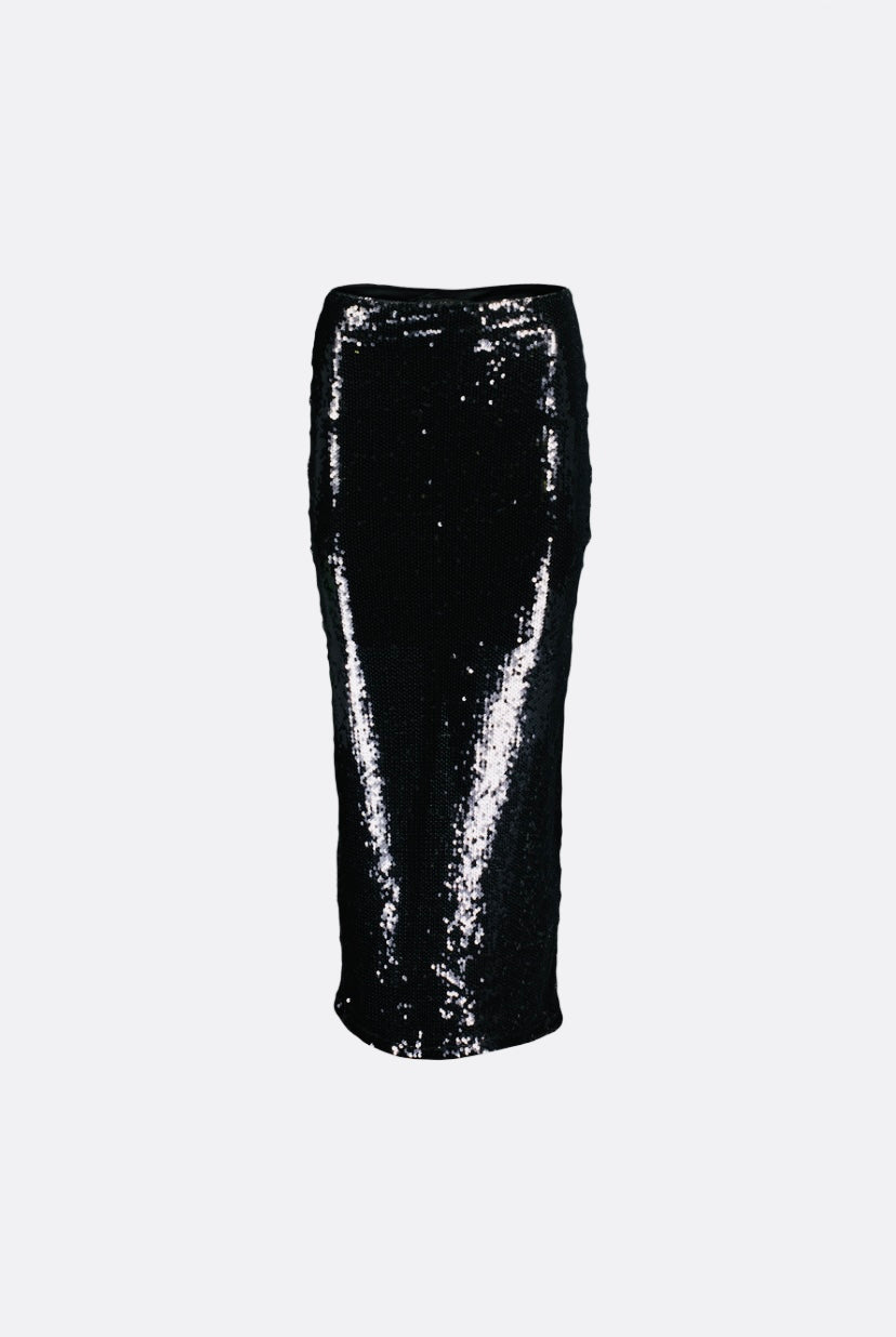 Jupe maxi à paillettes