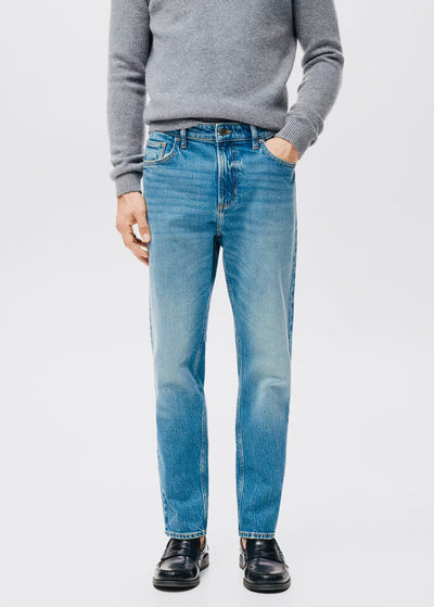 Jean Ben Cropped Tapered-Fit Mango