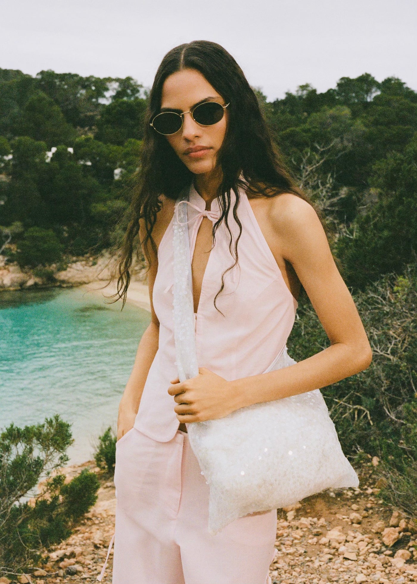 Sac porté épaule paillettes Mango