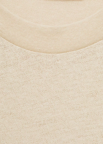T-Shirt Coton Lin Relaxed-Fit Mango